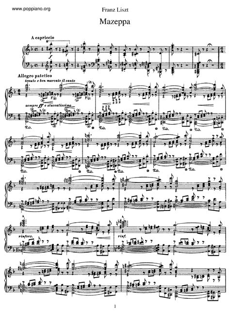 Liszt Mazeppa Intermediate S138 Sheet Music Pdf Free Score Download