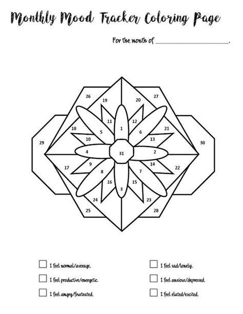 Https://tommynaija.com/coloring Page/mood Tracker Coloring Pages