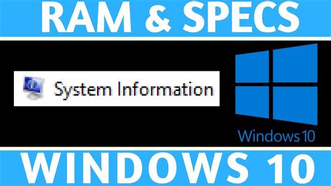 How and where to check your cpu, ram, motherboard, and gpu specs. How To Check Windows 10 RAM and System Specs - Windows 10 ...