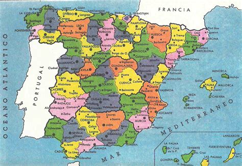 Mapa De España Por Ciudades