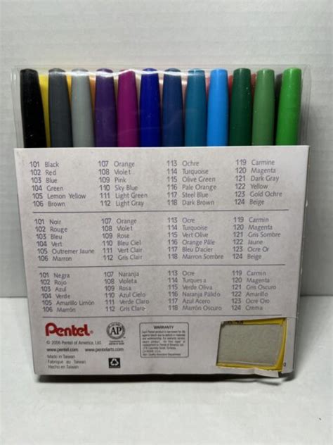 Pentel Color Pen Set 24 Assorted Colors S360 24 S36024 For Sale Online