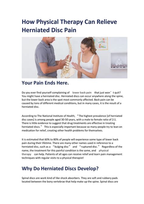 How Physical Therapy Can Relieve Herniated Disc Pain By Guymichael728