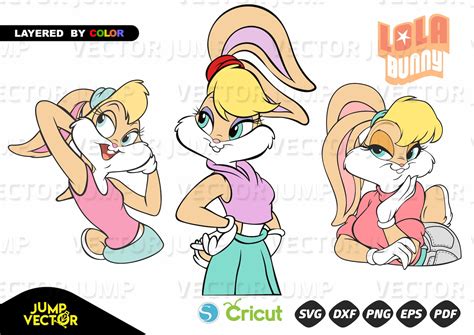 lola bunny dxf eps svg pdf png cricut silhouette etsy