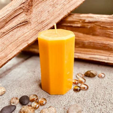 Pure Organic Beeswax Candle In A 16oz Glass Jar Topped With Wooden Lid