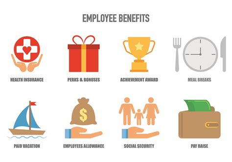 Set Of Employee Benefits Icons 157102 Vector Art at Vecteezy