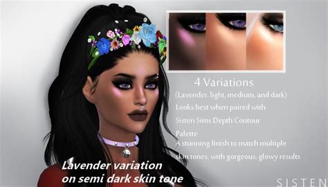 Sistensims Contour Palette Sims 4 Cc Makeup Dark Skin Tone
