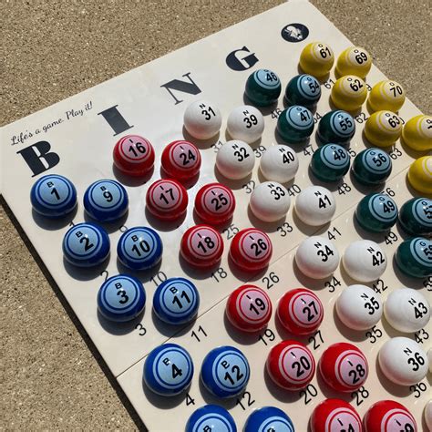 5 Color Double Number Coated Bingo Ball Set Mr Chips Store