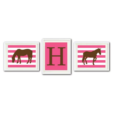 Personalized Horse Print Set Equestrian Room Decor Shop Wunderkinds