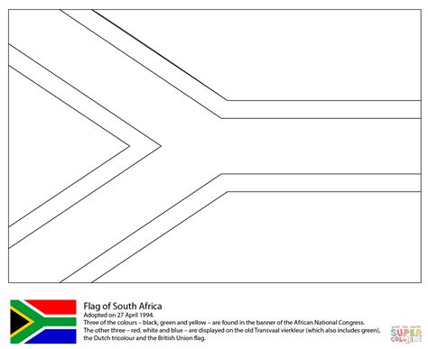 Flag Of South Africa Coloring Page Free Printable Coloring Pages