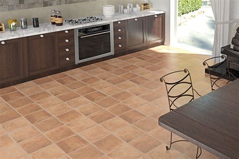 Terracotta effect floor tiles copper - Glazed porcelain stoneware