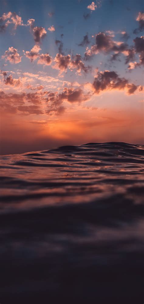 1080x2280 Sea Sunset Relaxing Water 4k One Plus 6huawei P20honor View