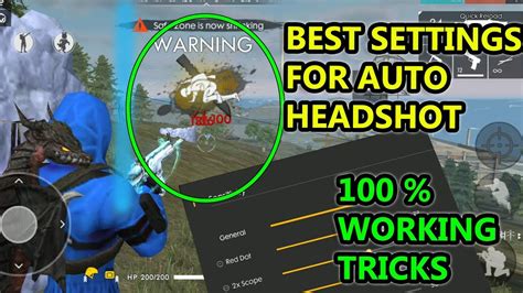 Best pro settings for auto headshot in free fire !! Free fire best settings for auto headshot tricks tamil ...