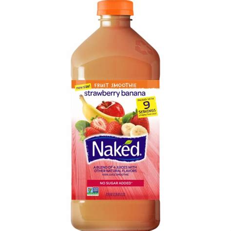 Naked Strawberry Banana 100 Fruit Juice Smoothie SmartLabel