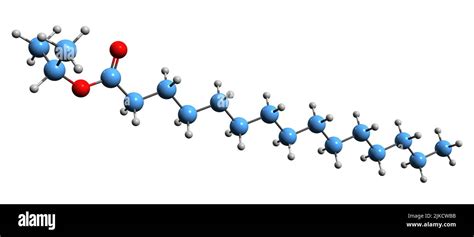 3d Image Of Isopropyl Myristate Skeletal Formula Molecular Chemical