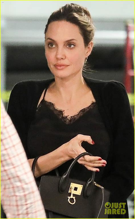 Full Sized Photo Of Angelina Jolie Starts Off Her Day Meeting In