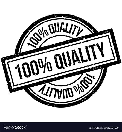 100 Percent Quality Rubber Stamp Royalty Free Vector Image
