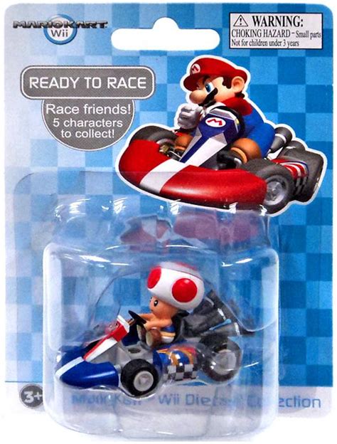 Super Mario Mario Kart Wii Diecast Collection Toad 2 Diecast Vehicle