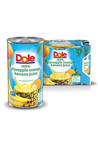 Dole 100 Pineapple Orange Banana Juice 6 Fl Oz 6 Cans Pricepulse
