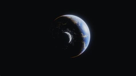 Earth And Moon Rendered With Cycles Rblender