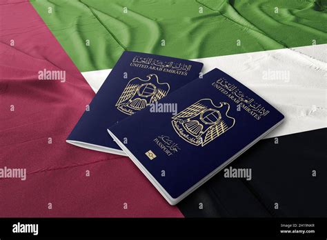 united arab emirates passport on the emirates flag emirati nationality arab gulf countries