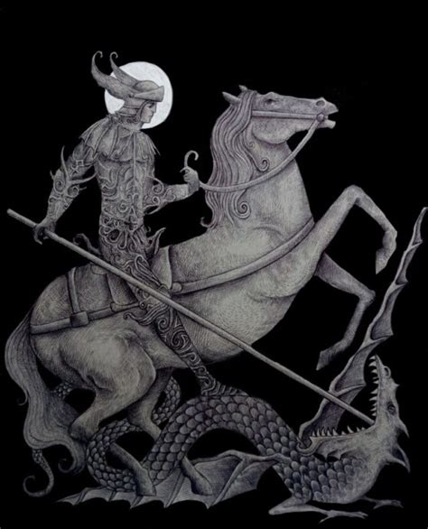 Saint George And The Dragon Original Artwork Seamus Mc Ardle