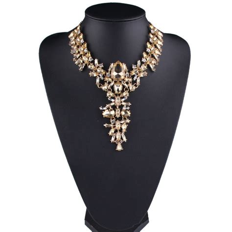 Drag Queen Chunky Rhinestone Statement Necklace Various Options