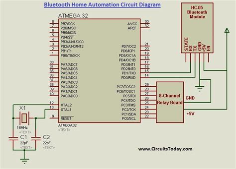 Circuitdiagram.net provides huge collection of electronic circuit design : Bluetooth Home Automation using AVR and Android App