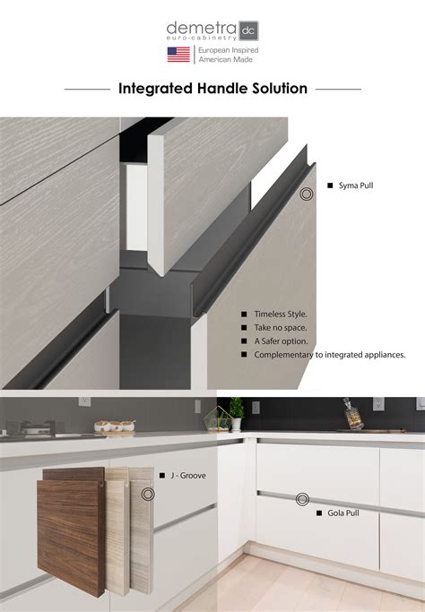 Contemporary European Kitchen With Integrated Handle Solution Finger