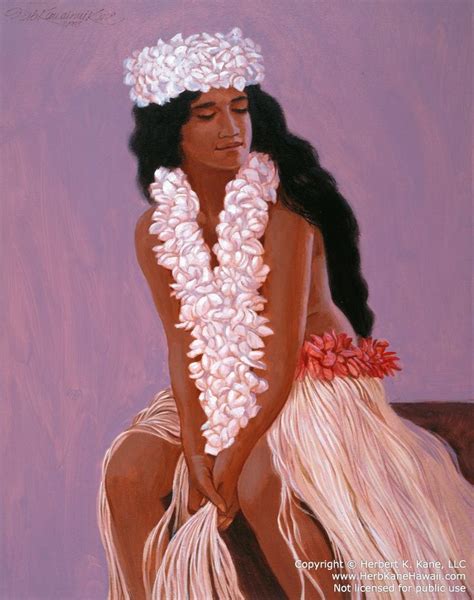 Resting Dancer Hawaiian Art Polynesian Art Hula Girl