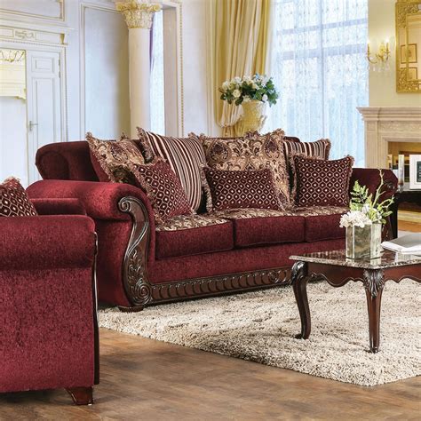Furniture Of America Tabitha Traditional Sofa With Rolled Arms Dream