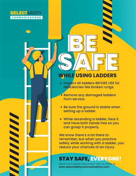 Poster Safe Ladder Use Select Safety Communications