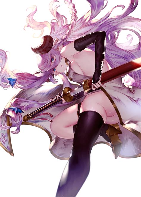 Yurika0207 Narmaya Granblue Fantasy Granblue Fantasy Light Purple Hair Highres 10s 1girl