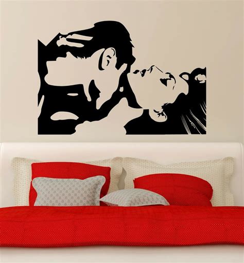 Wall Stickers Vinyl Decal For Bedrooms Love Couple Passion Romance