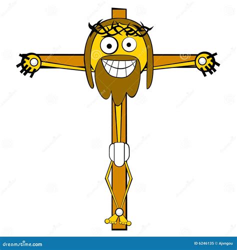 Cartooned Jesus In The Cross Stock Illustration Illustration Of Cross