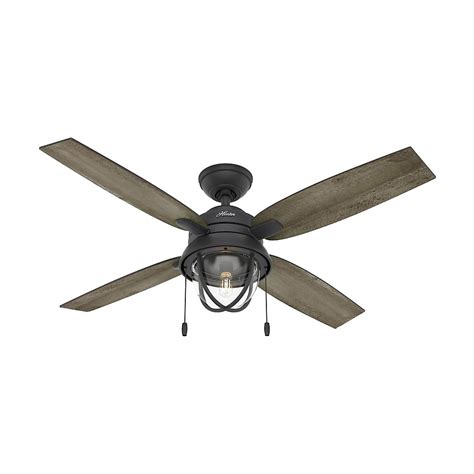 Can you use any ceiling fan outside? Hunter Barnes Bay 52 in. LED Indoor/Outdoor Natural Iron ...