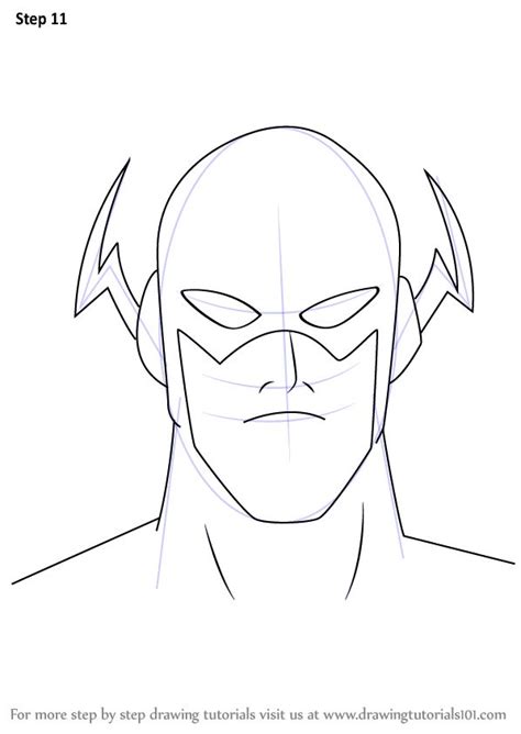 Learn How To Draw The Flash Face The Flash Step By Step Drawing