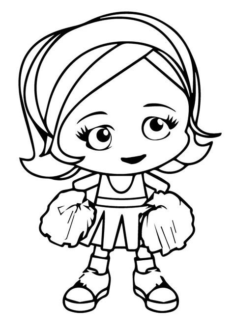 cheerleader baby coloring pages color cheerleading