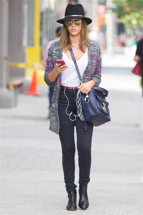 Jessica Alba Street Style Out In New York City September 2014