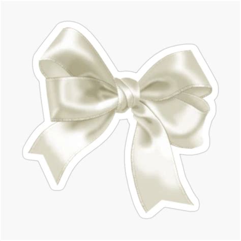White Coquette Ribbon Bow Sticker For Sale By Str4wberryfae