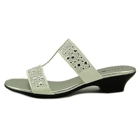 Karen Scott Womens Eddina Fabric Open Toe Casual Slide Sandals