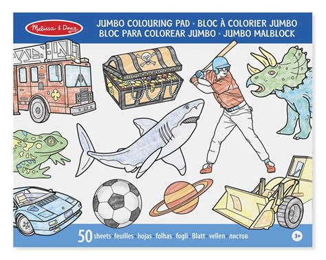 Dzięki dużemu formatowi książeczek dzieci nie będą miały problemu z pokolorowaniem obrazków. Blok Rysunkowy Kolorowanki Blue Melissa and Doug 14226 ...