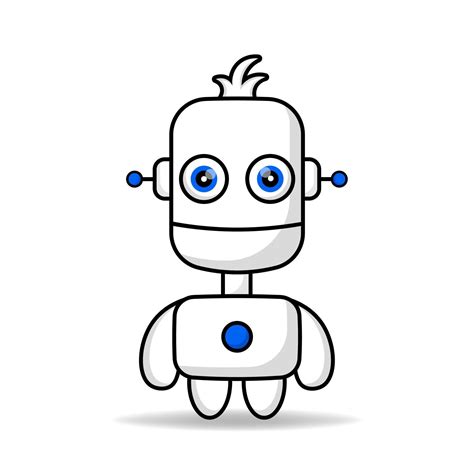 Cute Robot Mascot Design Kawaii 22032671 Vector Art At Vecteezy