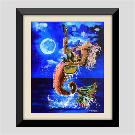 Fantasy Mermaid Art Print Nautical Siren Mermaids Ocean Beach Etsy