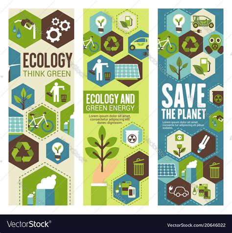 Environment Protection Banner For Eco Concept Vector Image