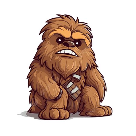 Wookie Clipart Star Wars Chewbacca Ilustrasi Kartun Seni Vektor Wookie
