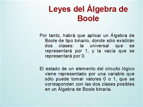Leyes Del álgebra De Boole Página 2