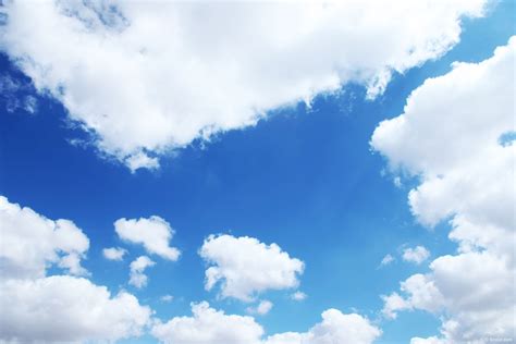 Bright Blue Sky With White Clouds Stock Image Via Copyright
