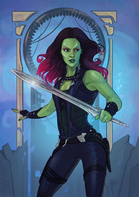 Guardians Of The Galaxy Gamora By Matt Haworth Gamora Marvel Marvel Fan Art Marvel Art