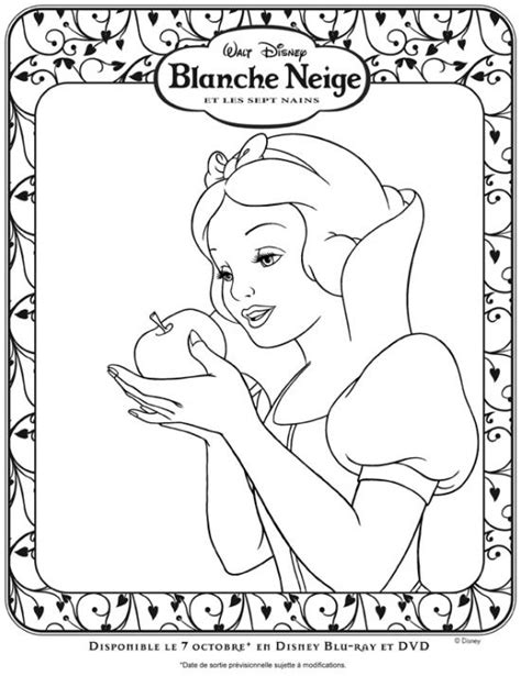 blanche neige coloriage