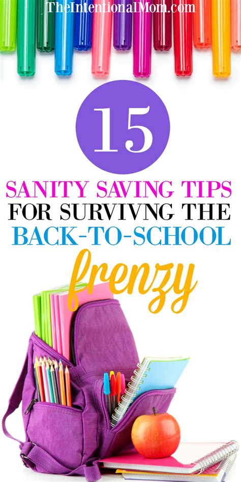 16 Sanity Saving Tips For Surviving The Back To School Stress